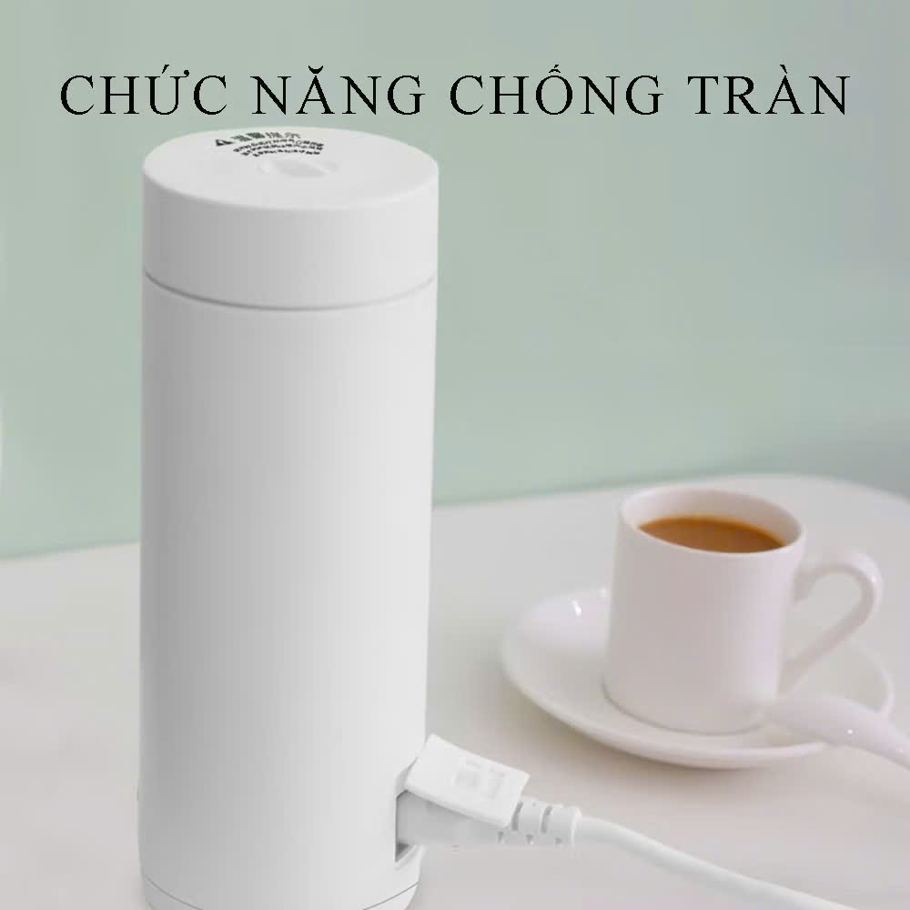 Bình Đun Nước Siêu Tốc Mini Cầm Tay UGASUN, Bình Nước Giữ Nhiệt Nhỏ Gọn, Inox 304, Dung Tích 400ml.