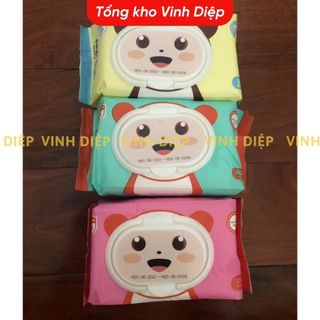 Khăn ướt gấu vàng Phúc Đạt an toàn cho mẹ và bé , combo 5 gói