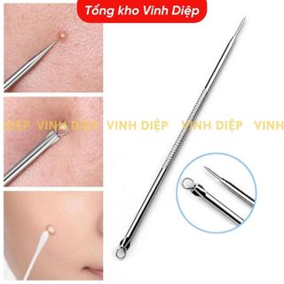 Que Nặn Mụn 2 Đầu Cao Cấp Inox 8cm