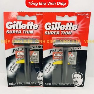 Dao cạo Gillette cán đen lưỡi thay thế Dạo cạo râu Gillette Super Thin