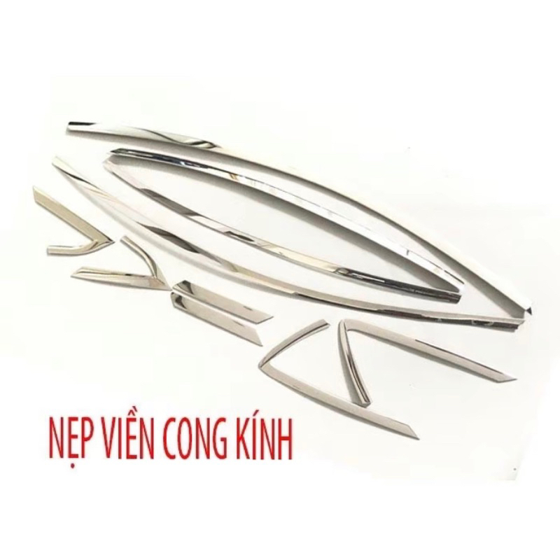 Nẹp viền chân kính, cong kính xe Accent 2018-2023, 2024 inox sáng bóng hàng cao cấp