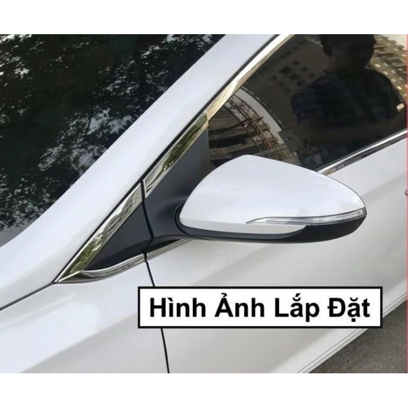 Nẹp viền chân kính, cong kính xe Accent 2018-2023, 2024 inox sáng bóng hàng cao cấp