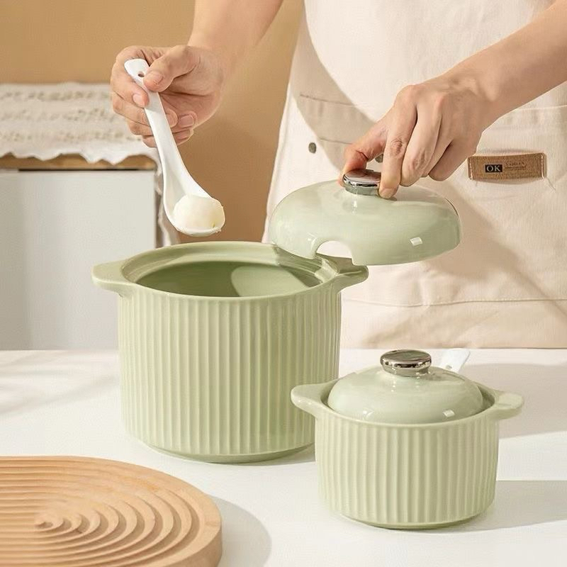 Bát đựng mỡ lợn kèm thìa, bát đựng đồ ăn bằng gốm sứ dày dặn