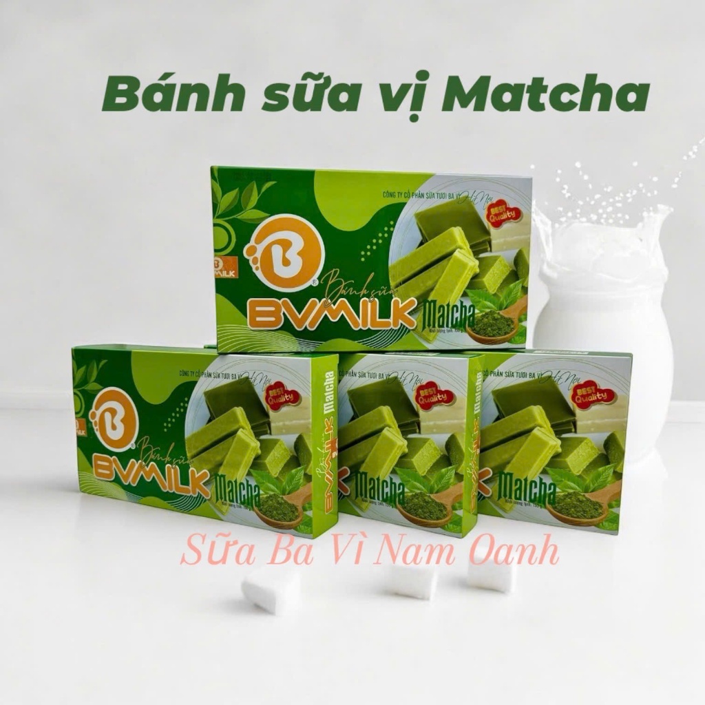 BÁNH SỮA VỊ MATCHA, Đặc sản Ba Vì. Sữa Nam Oanh Ba Vì.