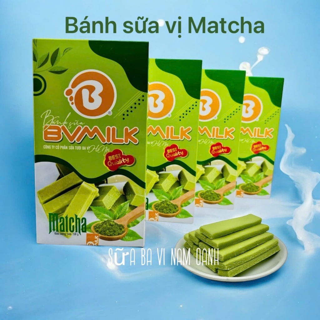 BÁNH SỮA VỊ MATCHA, Đặc sản Ba Vì. Sữa Nam Oanh Ba Vì.