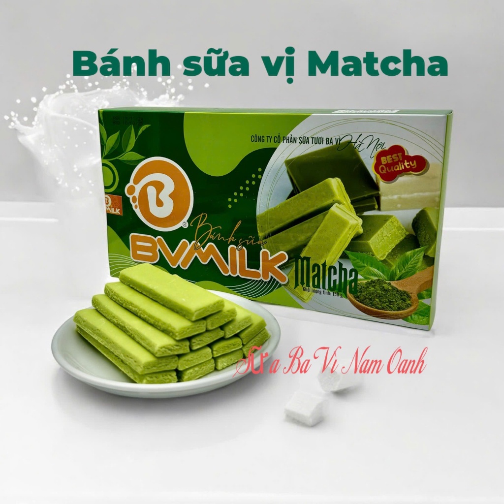 BÁNH SỮA VỊ MATCHA, Đặc sản Ba Vì. Sữa Nam Oanh Ba Vì.