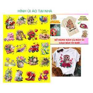 Hình in ủi nhiệt-Uỉ trực tiếp lên áo tại nhà bằng bàn là bàn ủi
