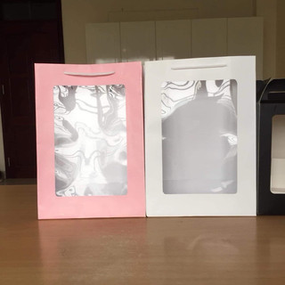 10 Túi Giấy Mặt Kính 25x35cm - Đựng Bó Hoa, Gấu Bông, Quà Tặng, Hoa Kẽm Nhung, Hoa Sáp, Túi Giấy Cao Cấp Có Quai Xách