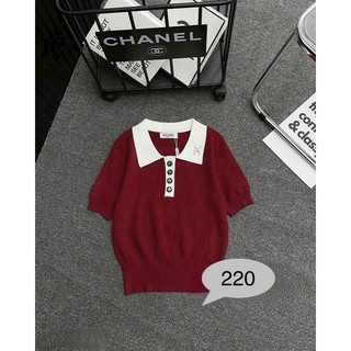 Áo len cổ bẻ cộc tay kèm tag áo len trơn basic quảng châu free size mã 786