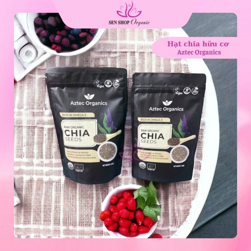 Hạt Chia hữu cơ Aztec Organics (Organic Chia Seeds) - 250g & 100g ...