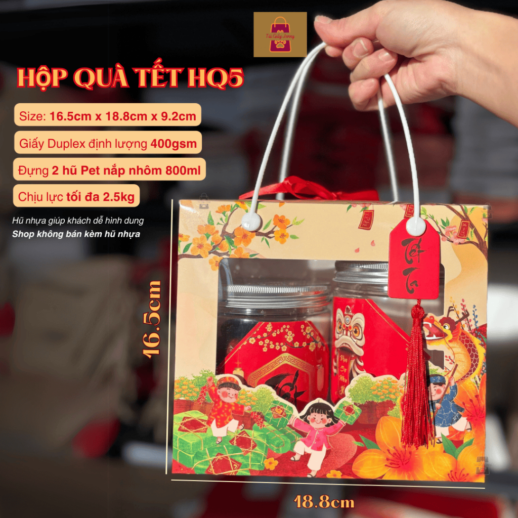 COMBO 10 Hộp Giấy Quà Tết 2025, Đựng Các Loại Hạt, Macca, Hạt Điều ...