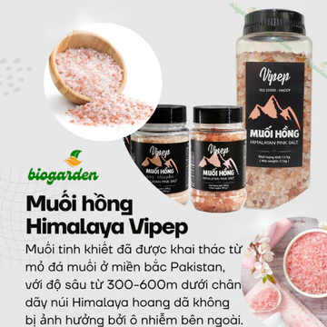 Muối hồng Himalayan mịn và thô 200gr 500gr 1100gr Vipep - Ăn kiêng - Ăn Thực Dưỡng - BioGaden