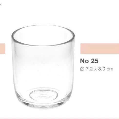 Ly nhựa uống nước, ly nhựa trong suốt No25  Acrylic (dung tích 210ml) - Ly nước nhưa sử dụng cho gia đình, hàng quán.