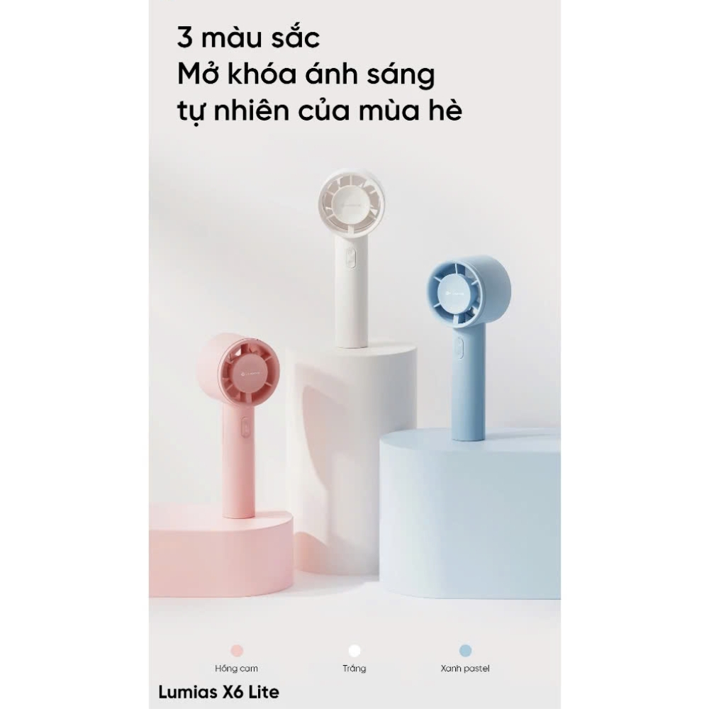 Ảnh Quạt tích điện Lumias X6 Lite - 5W, 5 tốc độ gió 1