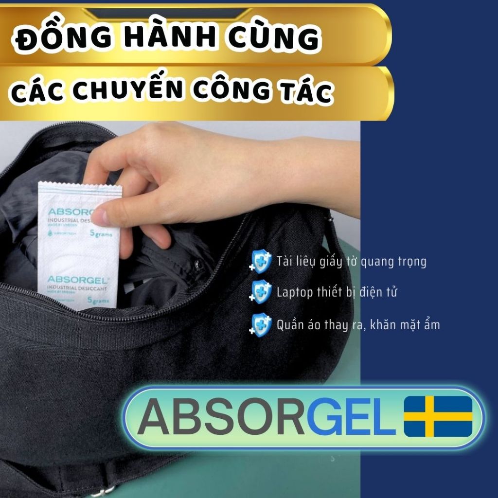 Gói ngăn mùi hôi Absorgel chống ngả màu kìm loại móc khóa công cụ dụng cụ