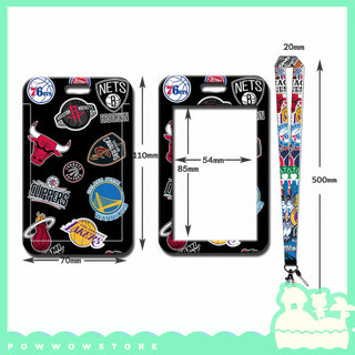Bao Đựng Thẻ Nhân Viên Nhựa ABS Kèm Dây Đeo Canvas 45cm Biểu Tượng Bóng Rổ NBA Đẹp Mắt & Thú Vị