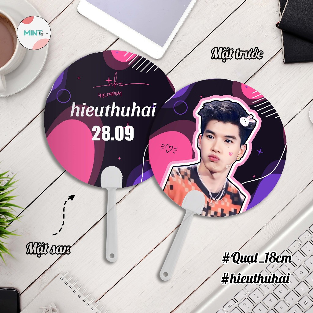 [Handmade] Quạt tròn cầm tay hieuthuhai - 18cm - hieu thu hai - Hiếu thứ hai