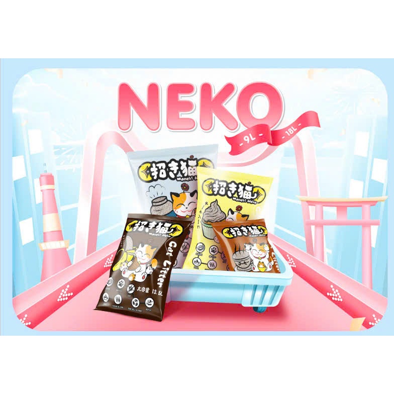 [Tải 6 Túi] Cát Vệ Sinh Cho Mèo Cát Nhật Maneki Neko Túi 9L