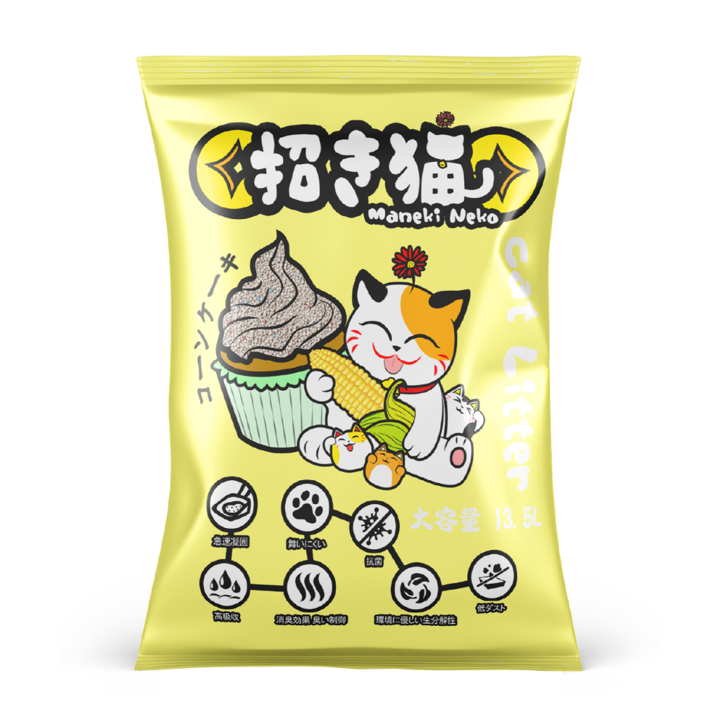 Cát vệ sinh cho mèo cát Nhật Maneki Neko túi 9L