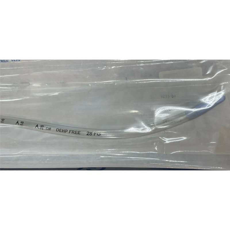 Ống dẫn lưu dịch màng phổi, ống dẫn lưu màng phổi k có trocar, dài 45cm Số 28 - Medikit.