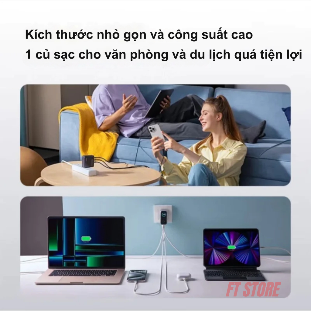 Củ sạc  Anker Zolo 140W GaN A2697, màn hình Smart LED, 3 cổng Type C, sạc nhanh PD, PPS 2.0 - BH18TH | BigBuy360 - bigbuy360.vn