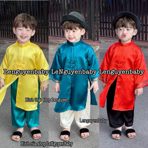 BỘ QUẦN ÁO DÀI GIA KHANG - Áo dài tết cho bé trai, mặc dịp Tết cổ truyền Việt Nam
