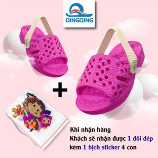Dép tổ ong sticker ASIA dưới 2 tuổi dép tập đi cho bé Siêu Nhẹ Nhiều Màu - Hàng Chính Hãng
