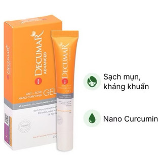 Gel chấm ngừa mụn và thâm Nano Decumar Advanced 20g, thẩm thấu nhanh không kích ứng, hiệu quả tối ưu