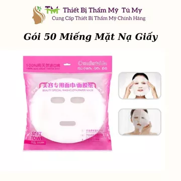 Gói 50 Miếng Mặt Nạ Giấy Khô, Mặt Nạ Giấy Dùng Đắp Mặt Nạ Bột, Dưỡng Chất Cho Cá Nhân Spa Thẩm Mỹ Viện
