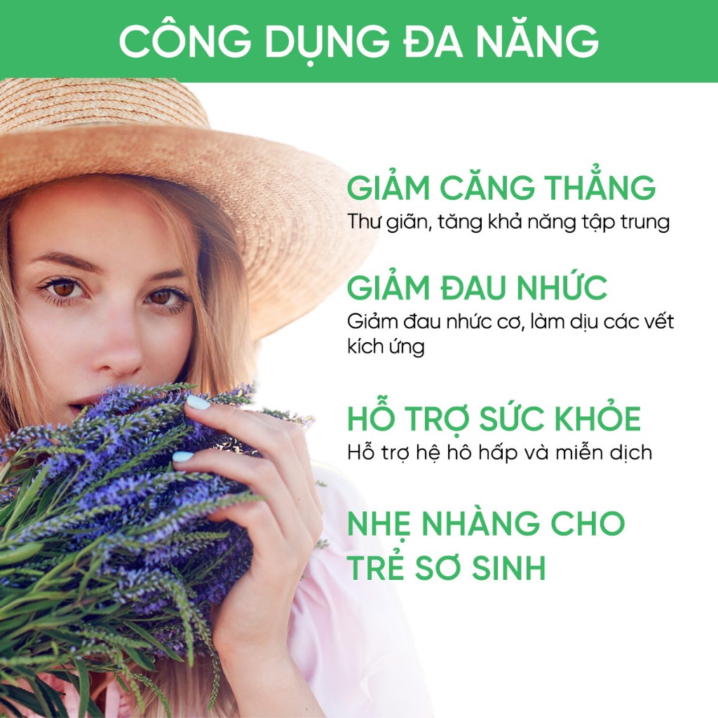 Ảnh Tinh dầu Oải Hương hữu cơ nguyên chất PURA D’OR Therapeutic Grade Lavender Essential Oil 10ml 2