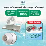 Combo Quạt Thông Gió Hút Mùi Nefa Và Máng Hút Mùi Bếp Inox Hút Sạch Mùi Thức Ăn, Dầu Mỡ, Khói Nhanh Chóng — ảnh 2