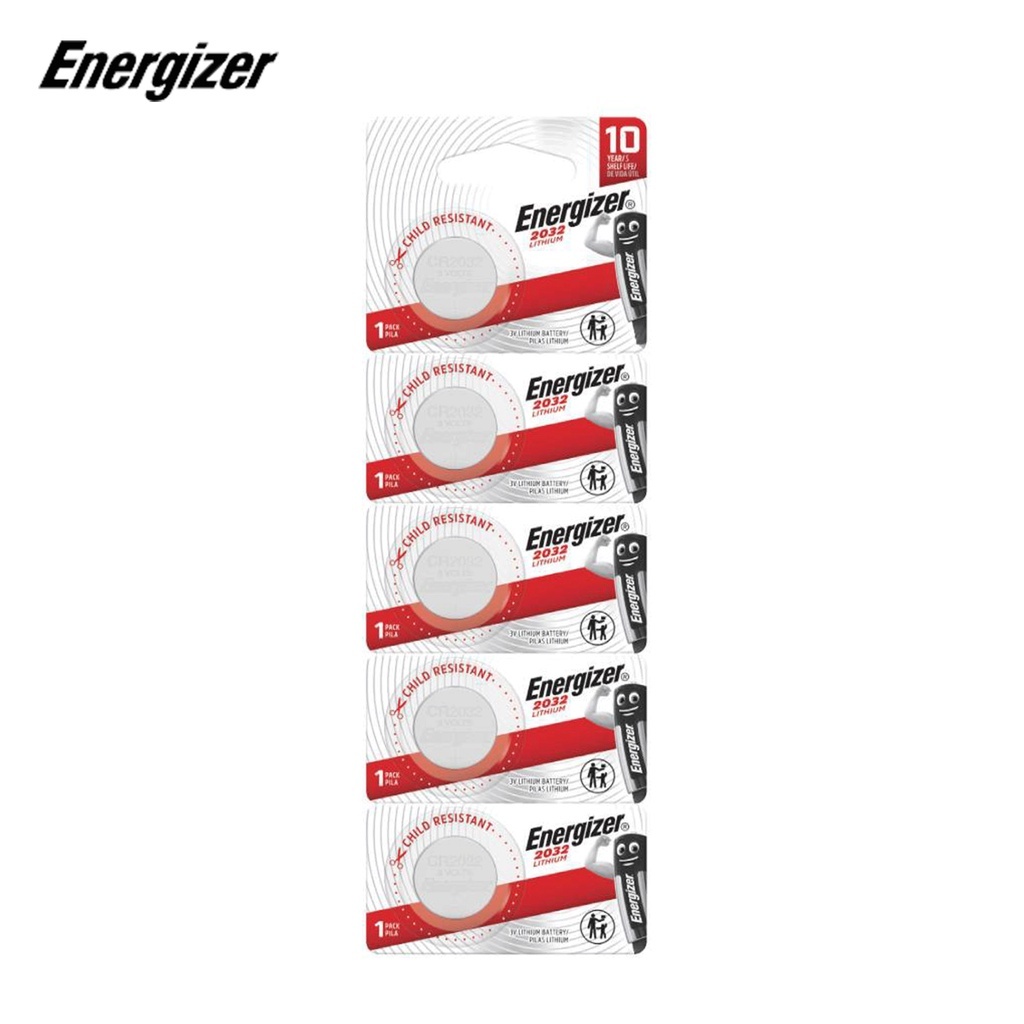 Pin Cúc Áo Energizer Lithium CR2032 TS1x5 - Vỉ 5 Viên Pin 3V lắp cho đồng hồ, smartkey, máy tính.