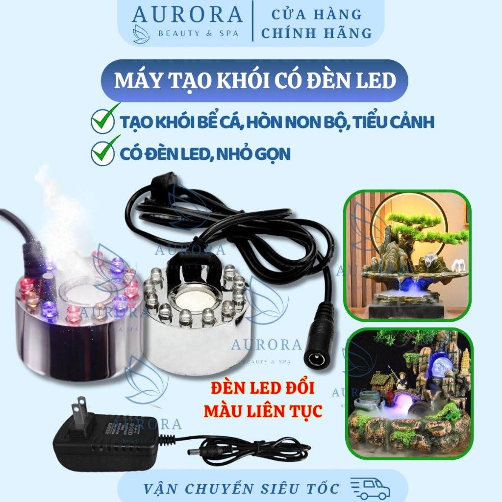 [CÓ ĐÈN LED] Máy tạo khói mini dùng tạo khói bể cá, tiểu cảnh, hòn non ...