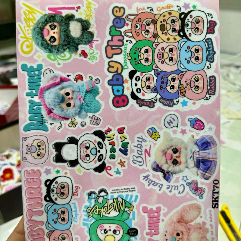 Tem dán sticker nhãn dán decal baby three dán trang trí đa vị trí xe ...