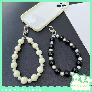 Vòng Tay Ngọc Acrylic Đeo Cổ Tay Điện Thoại Phong Cách Sang Trọng Tinh Tế Đen Trắng Black & White