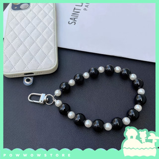 Vòng Tay Ngọc Acrylic Đeo Cổ Tay Điện Thoại Phong Cách Sang Trọng Tinh Tế Đen Trắng Black & White