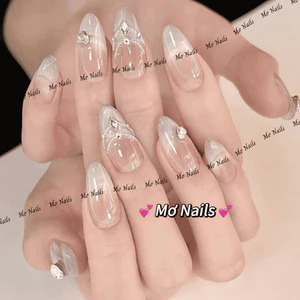 Nail Box Thiết Kế Giáng Sinh Noel Mắt Mèo Ánh Nước Đính Dây Bi Cổ Điển M145