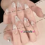Nail Box Thiết Kế Giáng Sinh Noel Mắt Mèo Ánh Nước Đính Dây Bi Cổ Điển M145