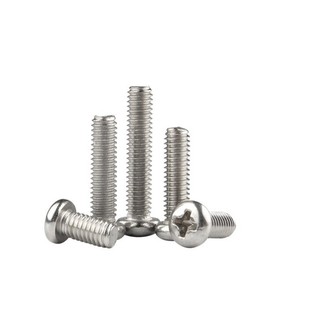 (INOX304) 50 cái M3,M4,M5,M6 Vít pake đầu tròn thân bulong inox304 M3-M6
