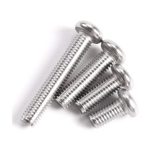(INOX304) 50 cái M3,M4,M5,M6 Vít pake đầu tròn thân bulong inox304 M3-M6
