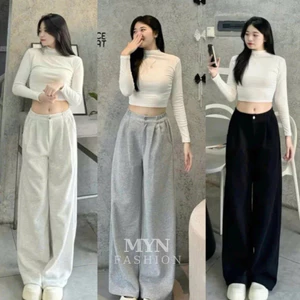 Quần Nỉ Nữ Ống Suông Lưng Cao Chất Nỉ Ép 2 Da Mềm Mịn, Quần Nỉ Ống Rộng Cạp Cao Vải Dày Dặn Loại 1 [MYN101]