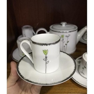 [Bán Lẻ Từng Chiếc]Ấm , Chén , Đĩa Của Bộ Tách Trà Cỏ May Mắn 1084  sứ CK Cao Cấp