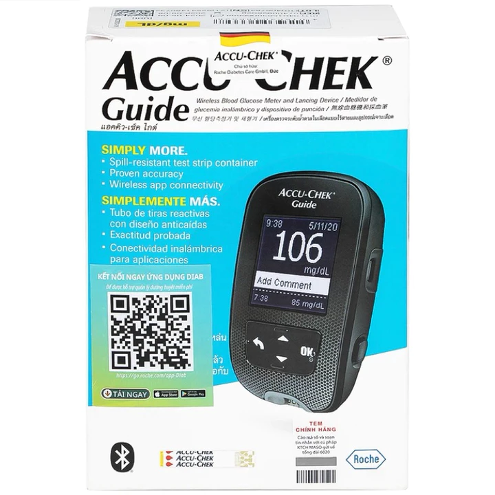 Combo Máy Đo Đường Huyết Accu-Chek® Guide + 25 que thử