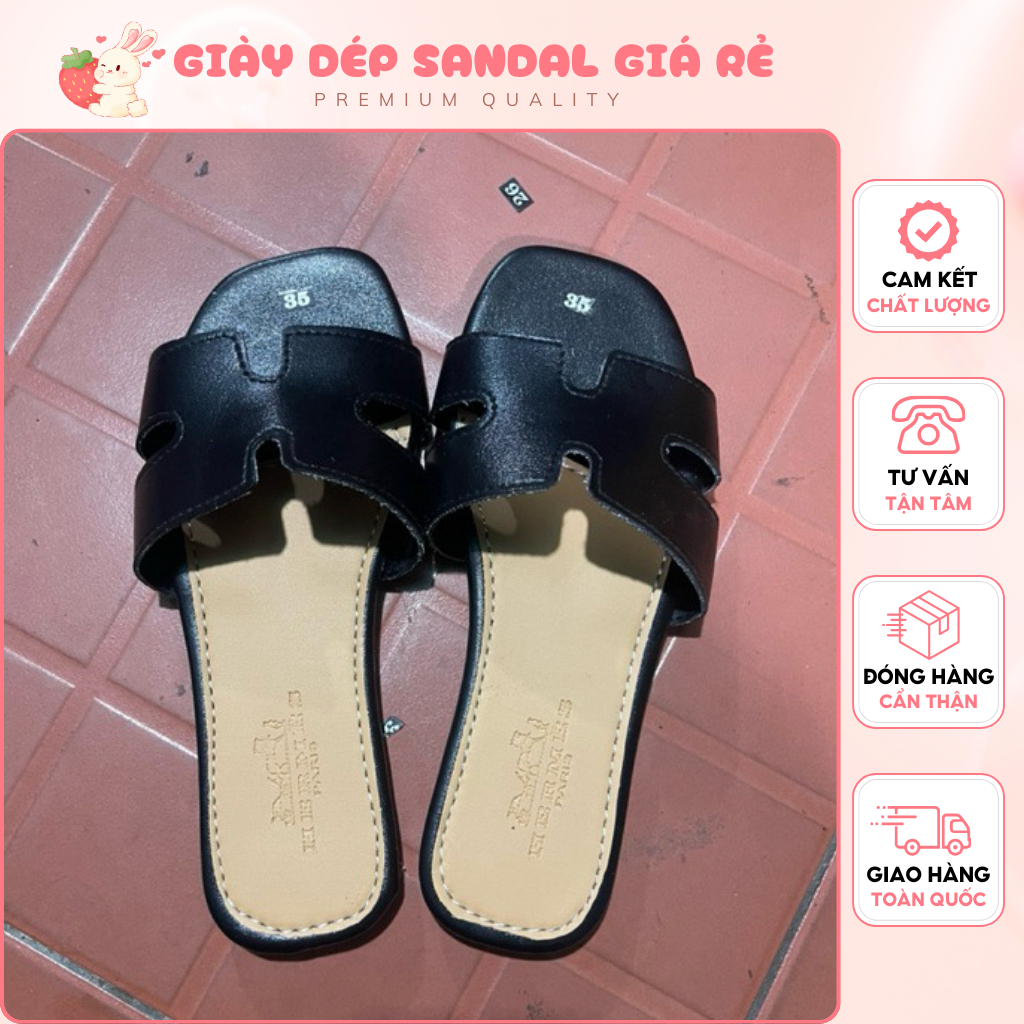 Sandanl Chữ H Bé Siêu Xinh - Dép Chữ H Chất Liệu Da,Bản Quai Ngang Đủ Màu