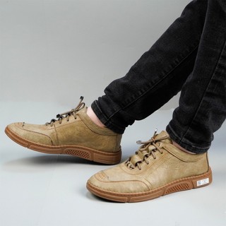 [ NEAN SHOES ] Giày Sneaker Nam Cổ Lửng Da Cao Cấp Đế Cao Su Đúc Bằng 2 Màu Đen Nâu – NEAN Shoes