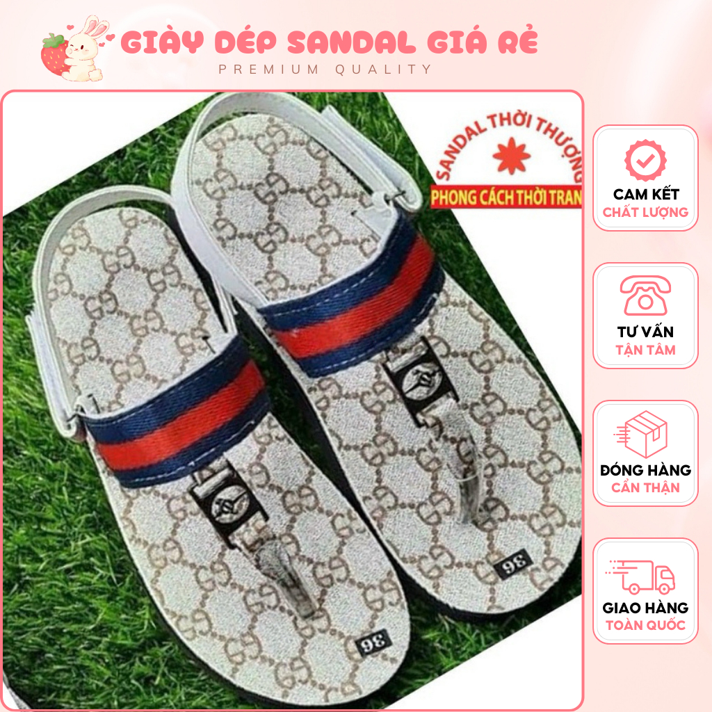 Giày Sandal Nữ Thời Trang Dép Kẹp Xỏ Ngón Đế Xuồng Phù Hợp Đi Du Lịch, Đi Biển, Đi Chơi Size 35 - 45
