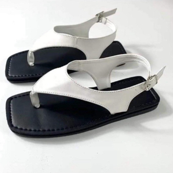 Dép Sandal Nữ Thời Trang - Giày Sandal Nữ Quai Da Dây Đan Xỏ Ngón Đế Bệt Siêu Mềm Êm Chân Phù Hợp Đi Du Lịch