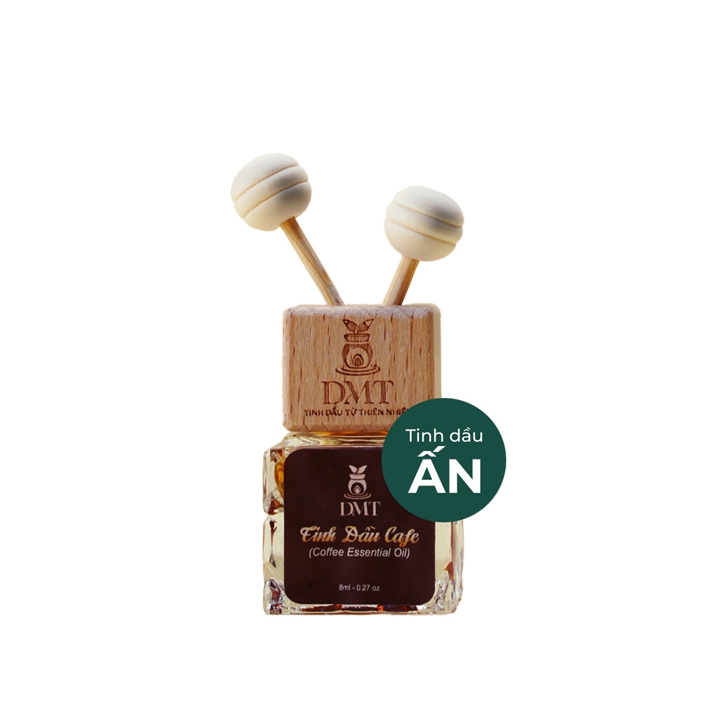 Tinh dầu kẹp cửa gió xe ô tô nhập khẩu Ấn DMT - tinh dầu thiên nhiên khử mùi, giảm say xe - 8ml