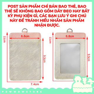 Bao Đựng Thẻ Nhân Viên Da PU Hai Ngăn Tiện Dụng Phong Cách Nhiều Màu Sắc Pastel Đơn Giản Sang Trọng