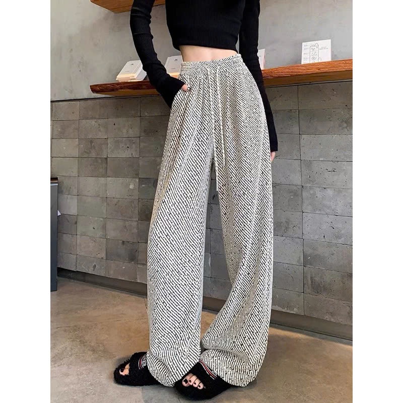 Quần Ống Rộng Vải Dạ Mới Hot Thu Đông Dày Dăn Mặc Ấm Form Rộng Suông phong cách Ulzzang Hàn Quốc